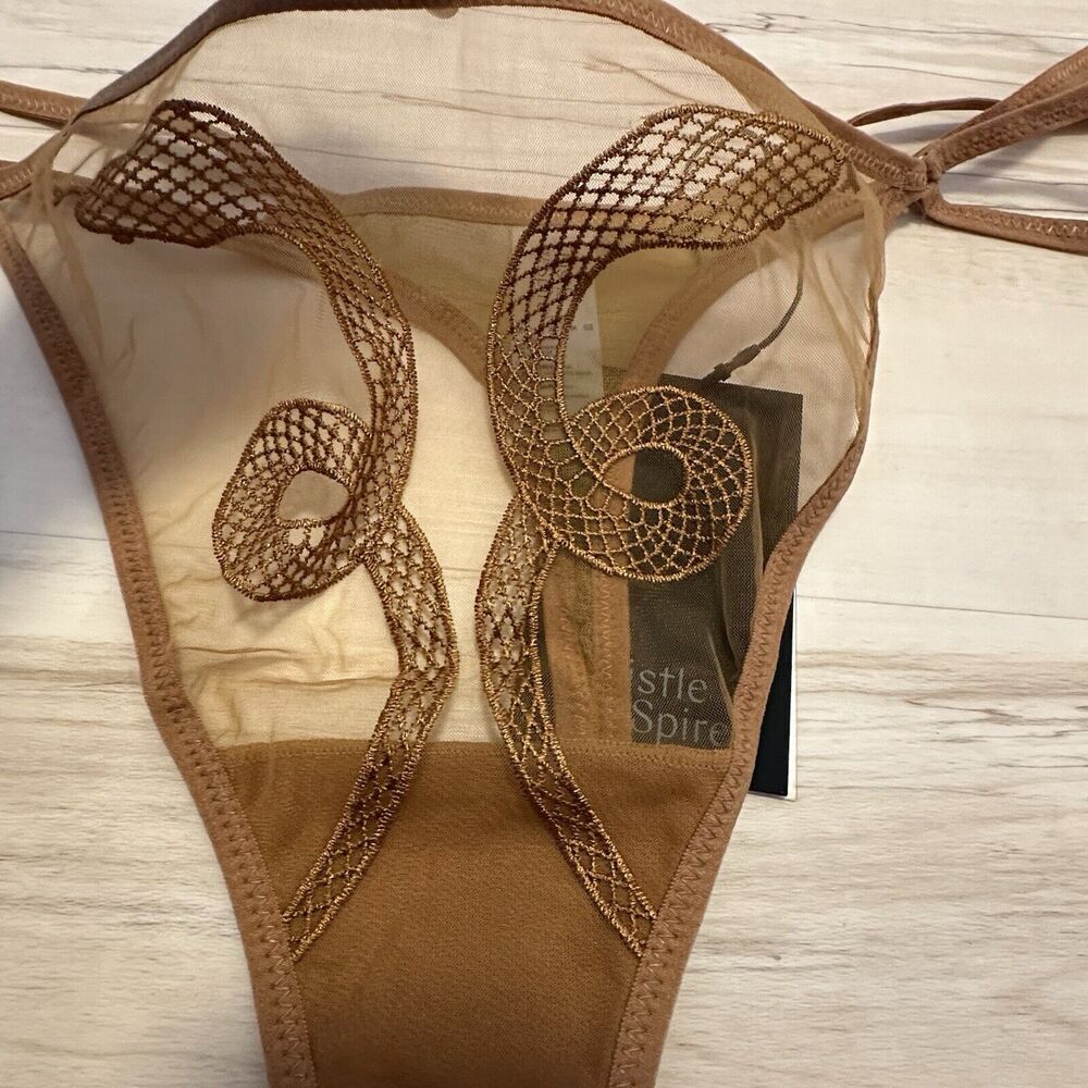 Thistle and Spire Panties 3X Medusa Sheer Thong Snakes Cobra Gold Revolve NWT - Picture 3 of 6